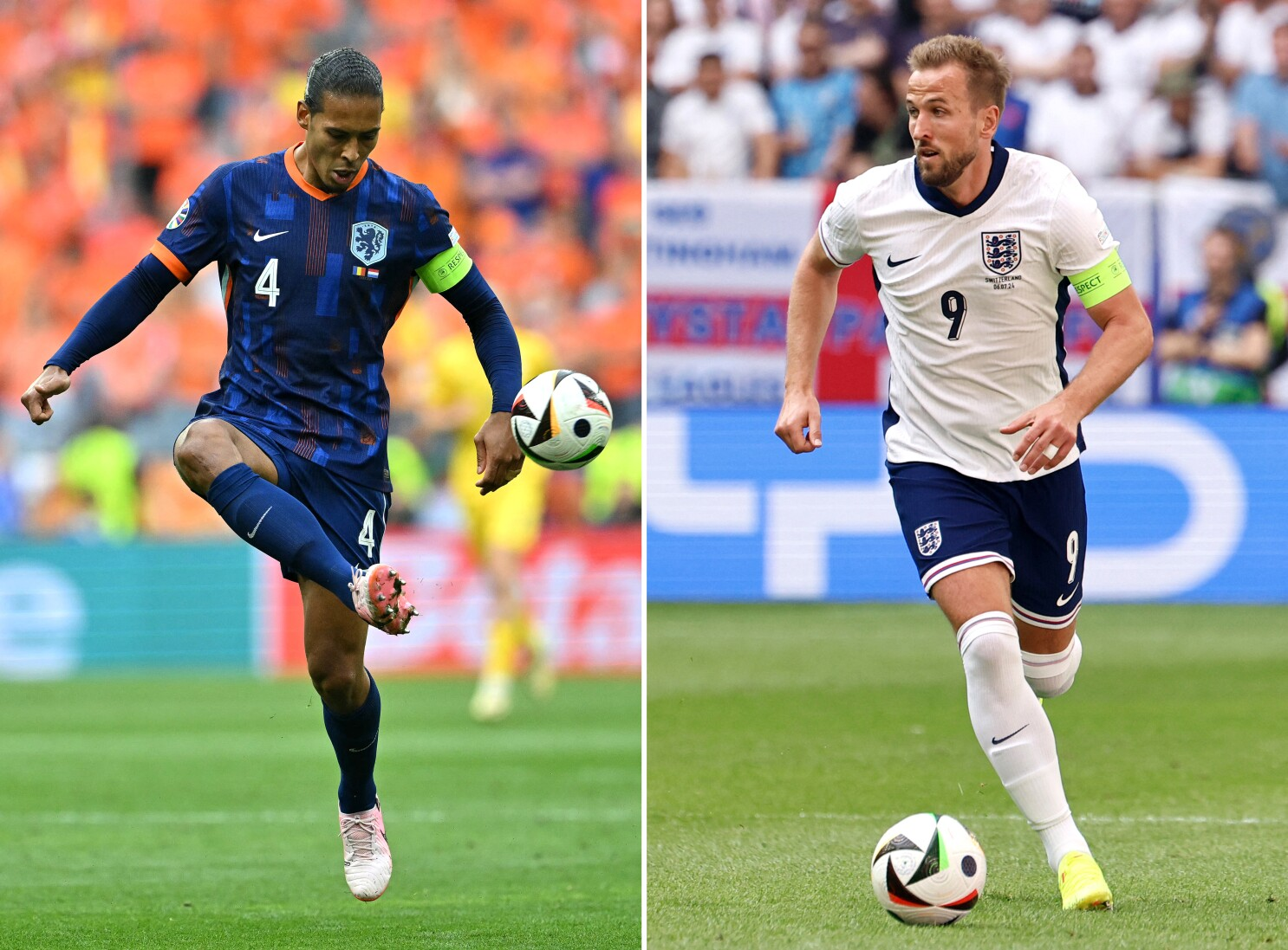 Holland VS England starter en hård kamp på Westfalenstadion i Dortmund